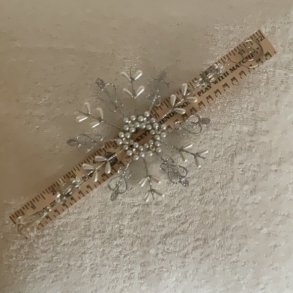 Crystal, Pearl, Sparkle Snowflake Ornament - Picture 5 of 5